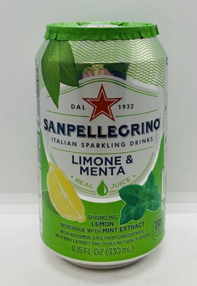 Sanpellegrino Lemon w. Mint Beverage 330mL.