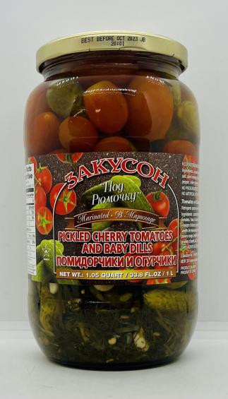 Zakuson Pickled Cherry Tomatoes and Baby Dill 1L.