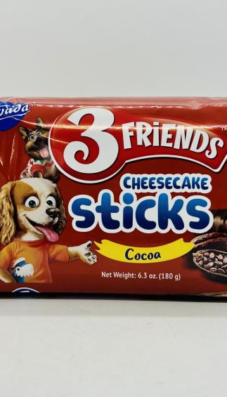 3 Friends Cheesecake Sticks Cocoa 180g.