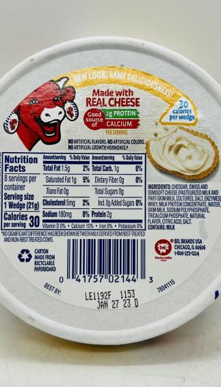 The Laughing Cow White Cheddar 170g.