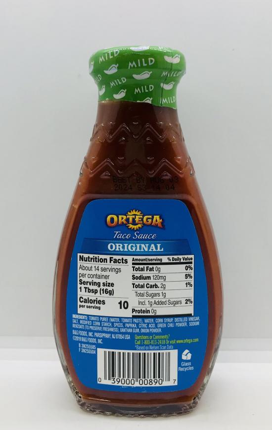 Ortega Taco Sauce Mild 226g.