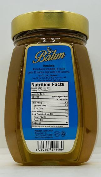 Balim Acacia Honey 500g.