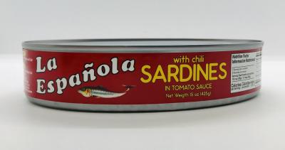 La Espanola Sardines w. Chile in Tomato Sauce 425g.