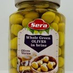 Sera Whole Green Olives in Brine 700g.