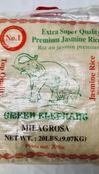 Green Elephant Premium Jasmine Rice 20lbs