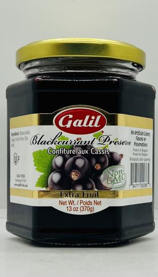 Galil Blackcurrant Preserve 370g.