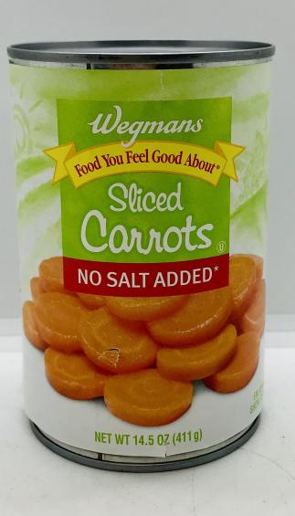 Wegmans Sliced Carrots 411g.