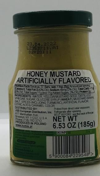 Kamis Honey Mustard Artificially Flavored 185g