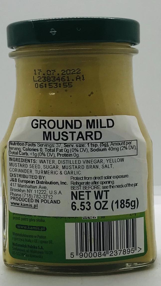 Kamis Ground Mild Mustard 185g