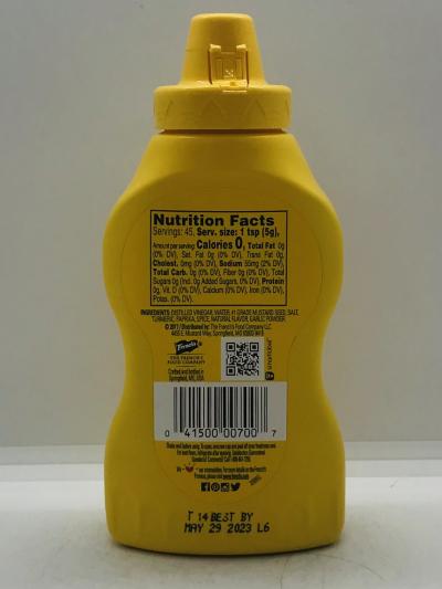 French'S Classic Yellow Mustard 226G