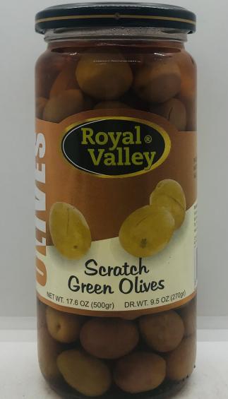 Royal Valley Scratch Green Olives 500gr.