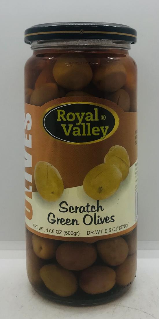 Royal Valley Scratch Green Olives 500gr.