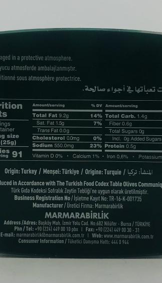 Marmarabirlik Olives 2Xs