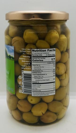 Cem Natural Cracked Green Olives 720g.