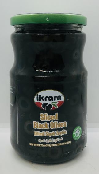 Ikram Sliced Black Olives 700g.