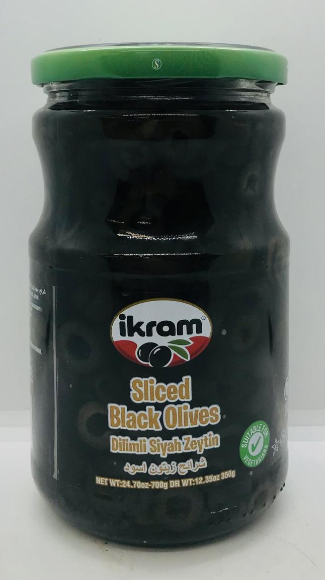 Ikram Sliced Black Olives 700g.