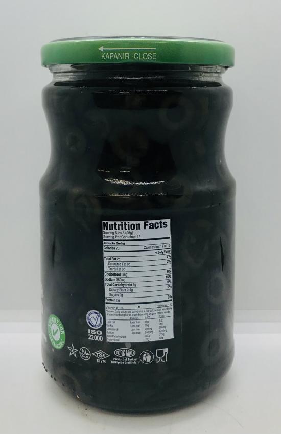 Ikram Sliced Black Olives 700g.