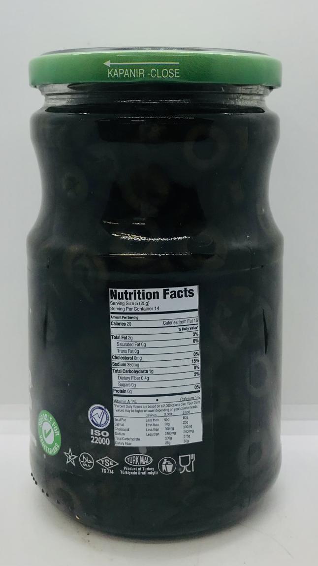 Ikram Sliced Black Olives 700g.