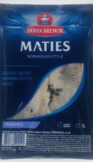 Santa Bremor  Maties Herring 250G