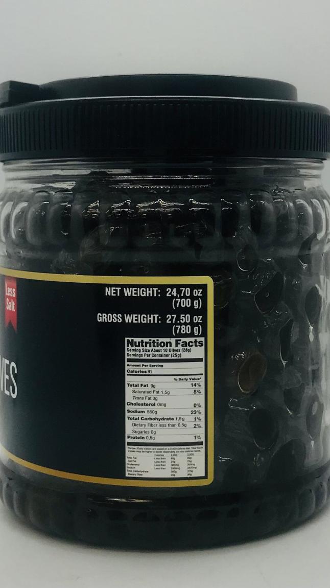 Ikram Natural Black Olives 700g.