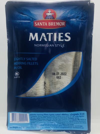 Santa Bremor Maties  Herring Fillets Original 250g