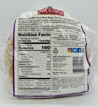 Toufayan Pita Multi Grain 340g.