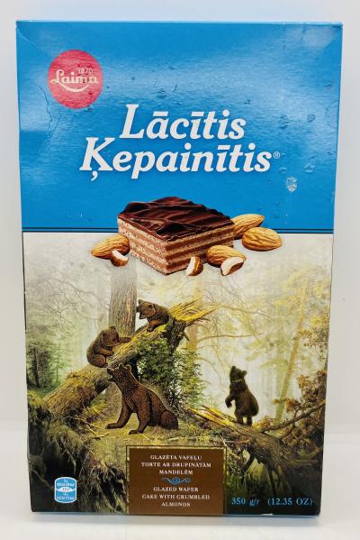 Lacitis Kepainitis Glazed Wafer w. Crumbled Almonds 350g.