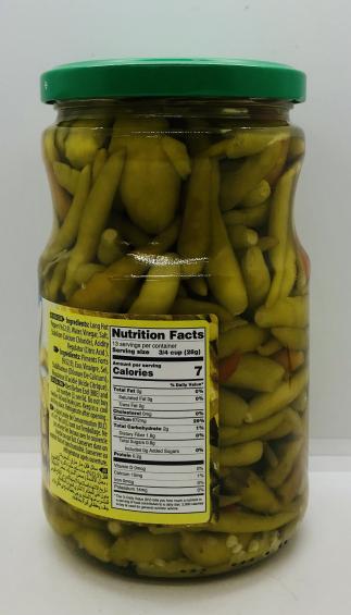 Tukas Long Hot Peppers 680g.