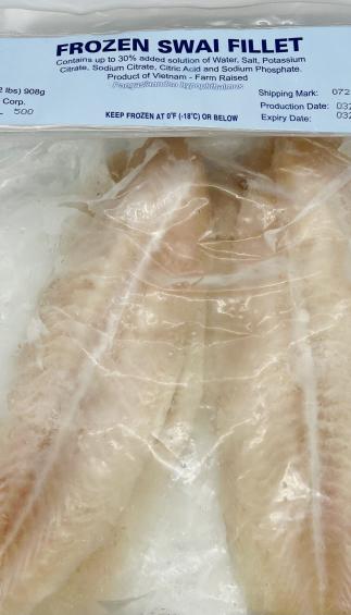 Frozen Swai Fillet 908g.