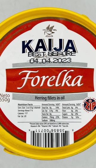 Kaija Forelka Herring Fillets in Oil 650g