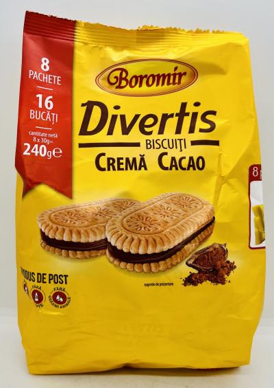 Divertis Biscuits Crema Cocoa 240g.