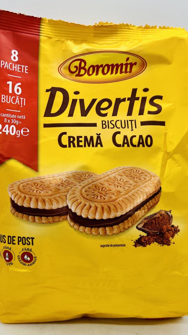 Divertis Biscuits Crema Cocoa 240g.