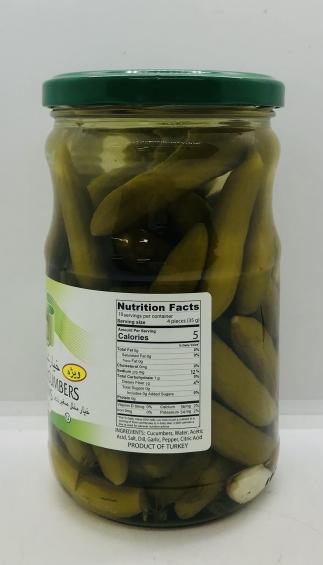 Zarrin Pickled Midget Cucumbers 660mL.