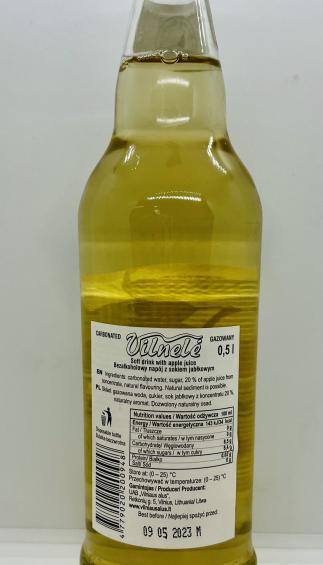 Vilnele Soft Drink w. Apple Juice 0.5L.