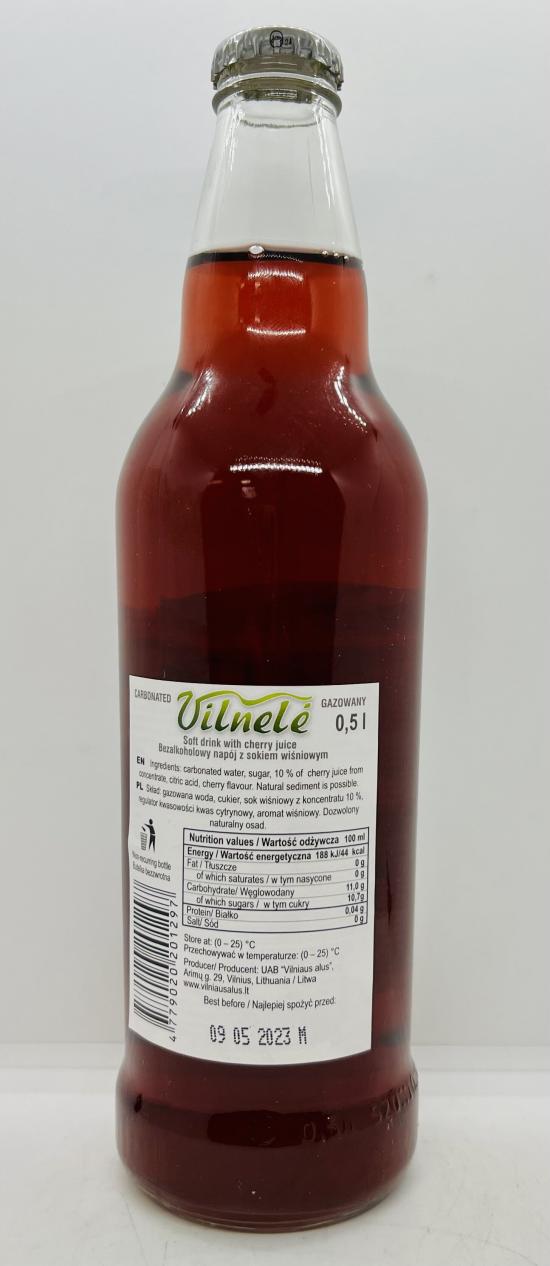 Vilnele Soft Drink Cherry Juice 0.5L.