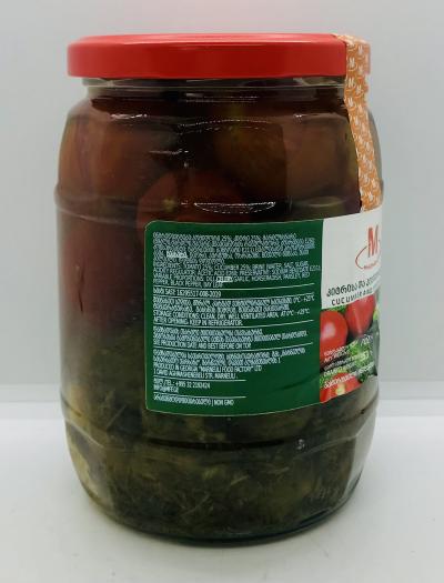 Marneuli Cucumber and Tomato in Brine 700g.