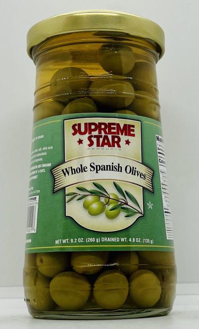 Supreme Star Whole Spanish Olives 260g.