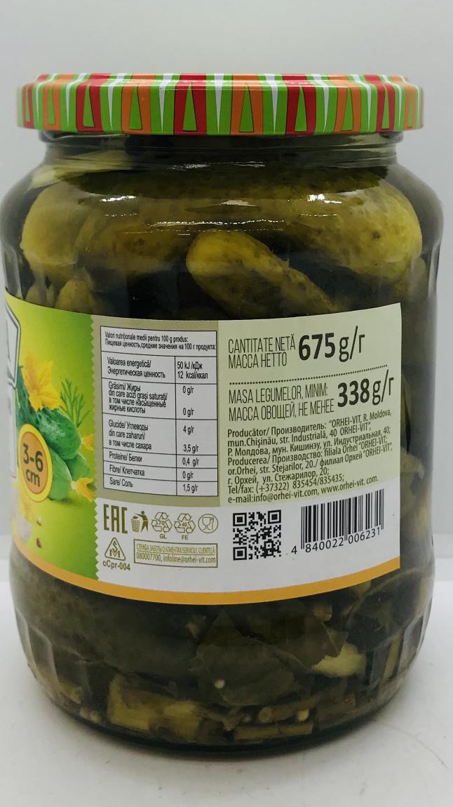 Vita Pickled Cucumbers 675g.