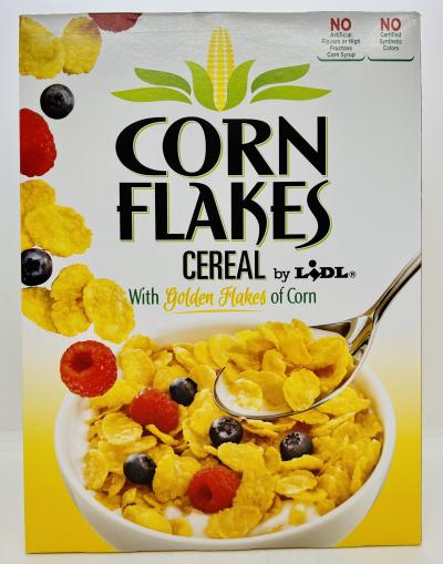 Corn Flakes Cereal w. Golden Flakes of Corn 500g.