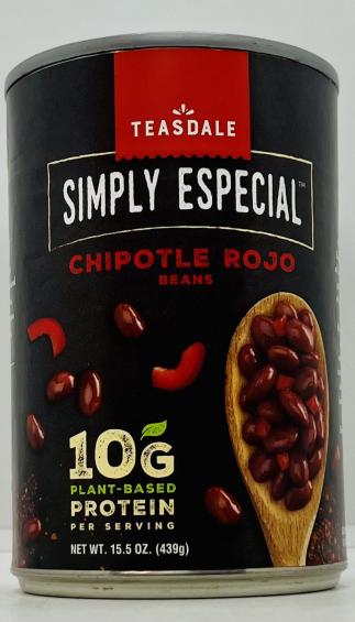 Teasdale Chipotle Rojo Beans 439g.