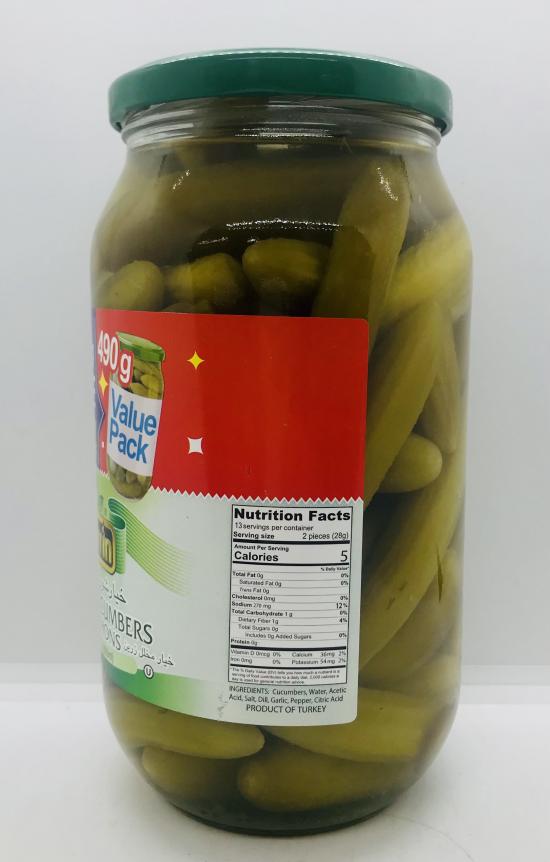 Zarrin Pickled Cucumbers Cornichons 660mL.