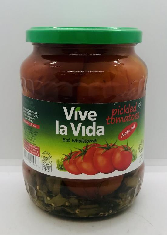 Vive la Vida Pickled Tomatoes 720mL.