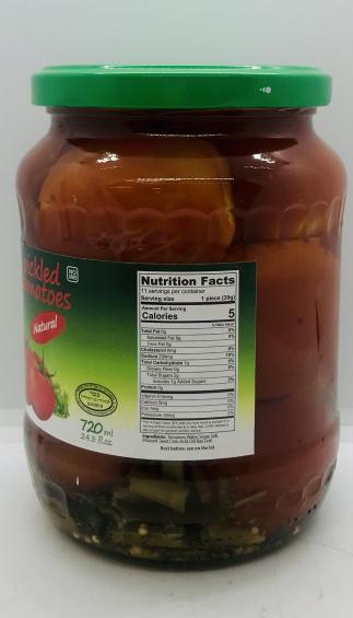 Vive la Vida Pickled Tomatoes 720mL.