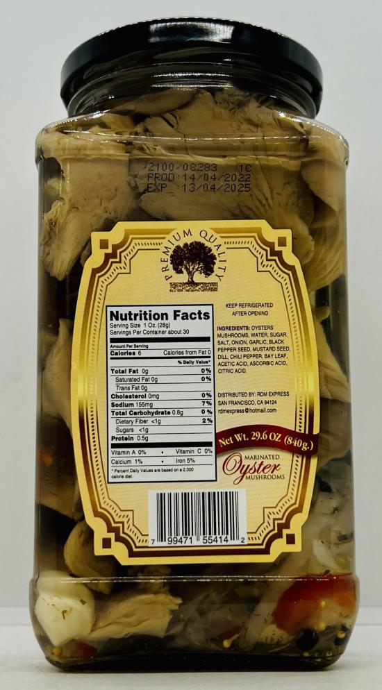 Russian Products Marinated Oyster Mushrooms 840g.