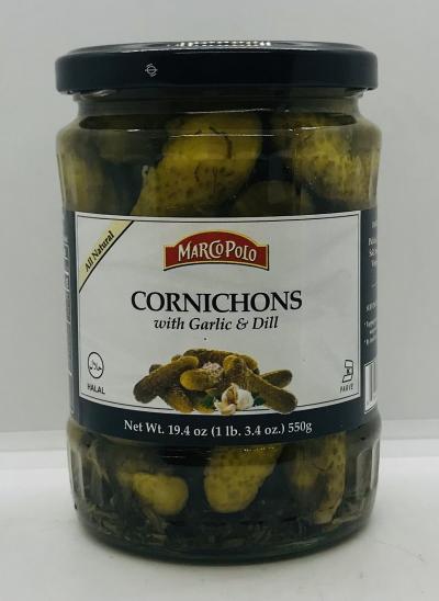 Marco Polo Cornichons 550g.