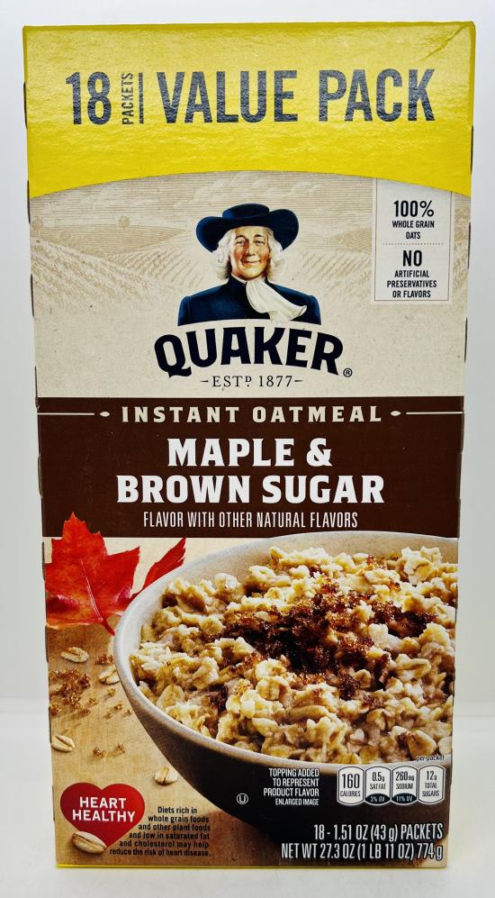 Quaker Maple & Brown Sugar 774g.