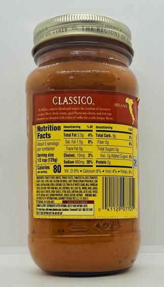 Classico Vodka Sauce 680g.