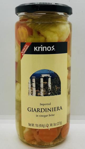 Krinos Giardiniera in Vinegar Brine 454g.