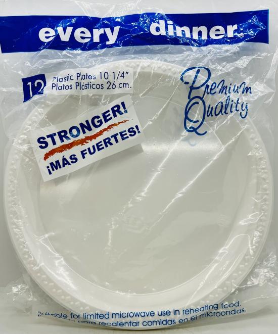 Stronger Plastic Plates 12pcs.