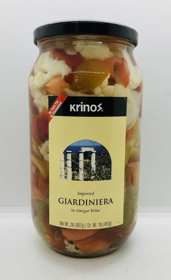 Krinos Giardiniera in Vinegar Brine 907g.